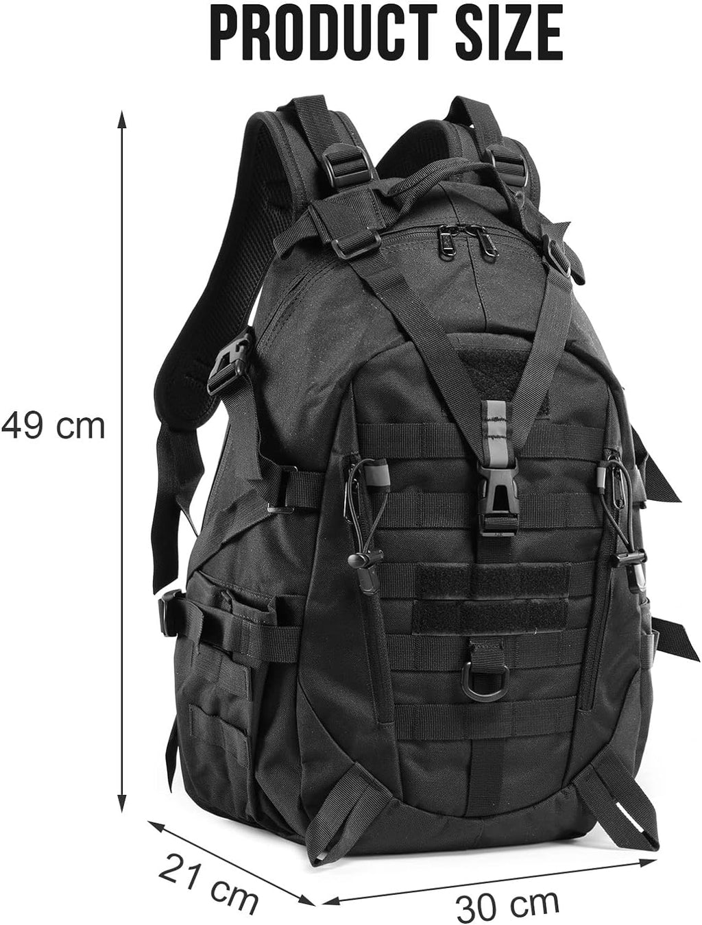 Black 25L Tactical Backpack H331216