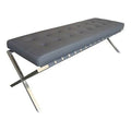 Gray Metal Bench O4337