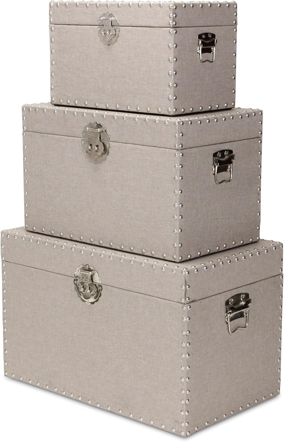 Tan Wooden Trunk Set R376