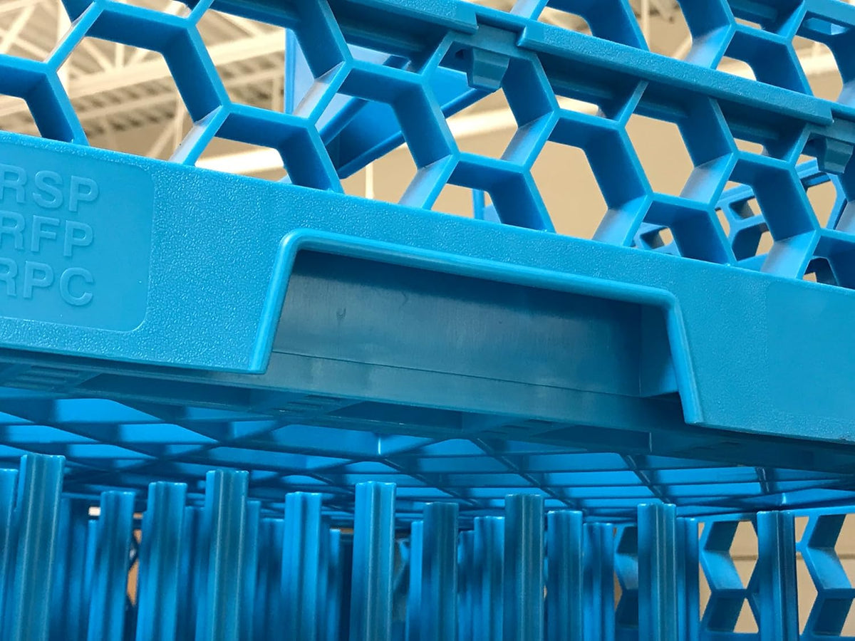 9-Compartment Glass Rack with 3 Extenders, Blue, Pack of 2 Q84076
