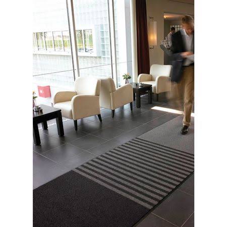 Charcoal Entrance Runner, 4' Width x 12' Length E6006