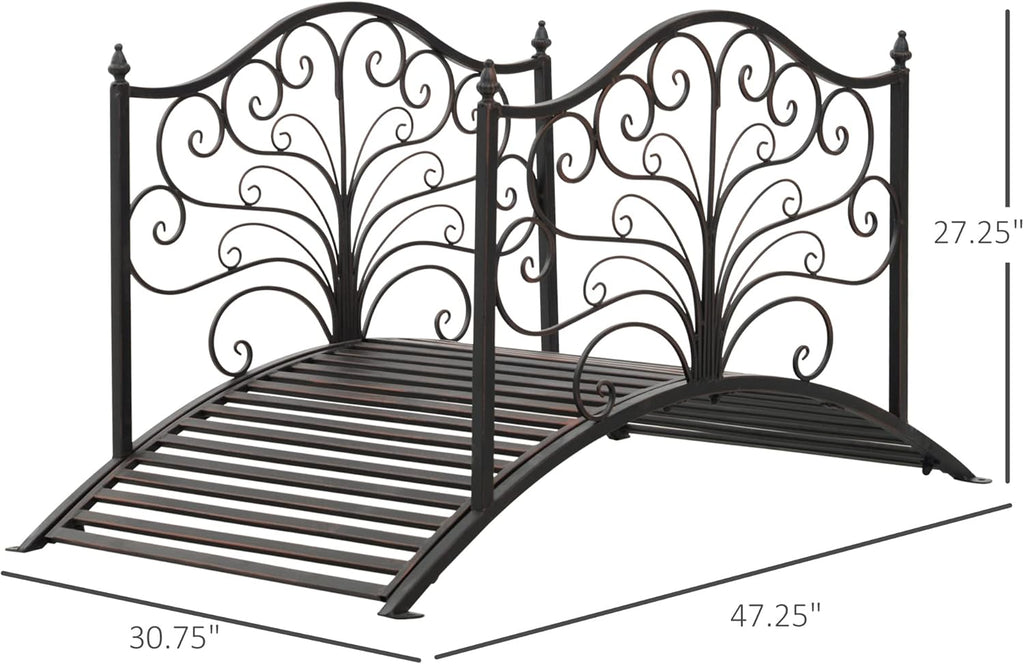 Black Bronze Metal Garden Bridge E62826