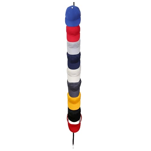 Black Over-The-Door Hat Rack with 2 Straps H668
