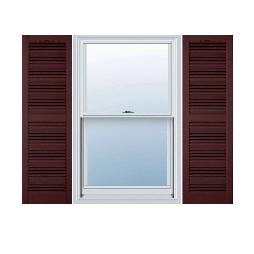 Bordeaux Vinyl Open Louver Shutters E862