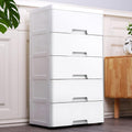 Blue Plastic 5 Drawers Storage Dresser C247