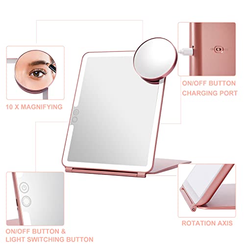 Foldable Double Sided Tabletop Mirror 10 X and 1X X412611