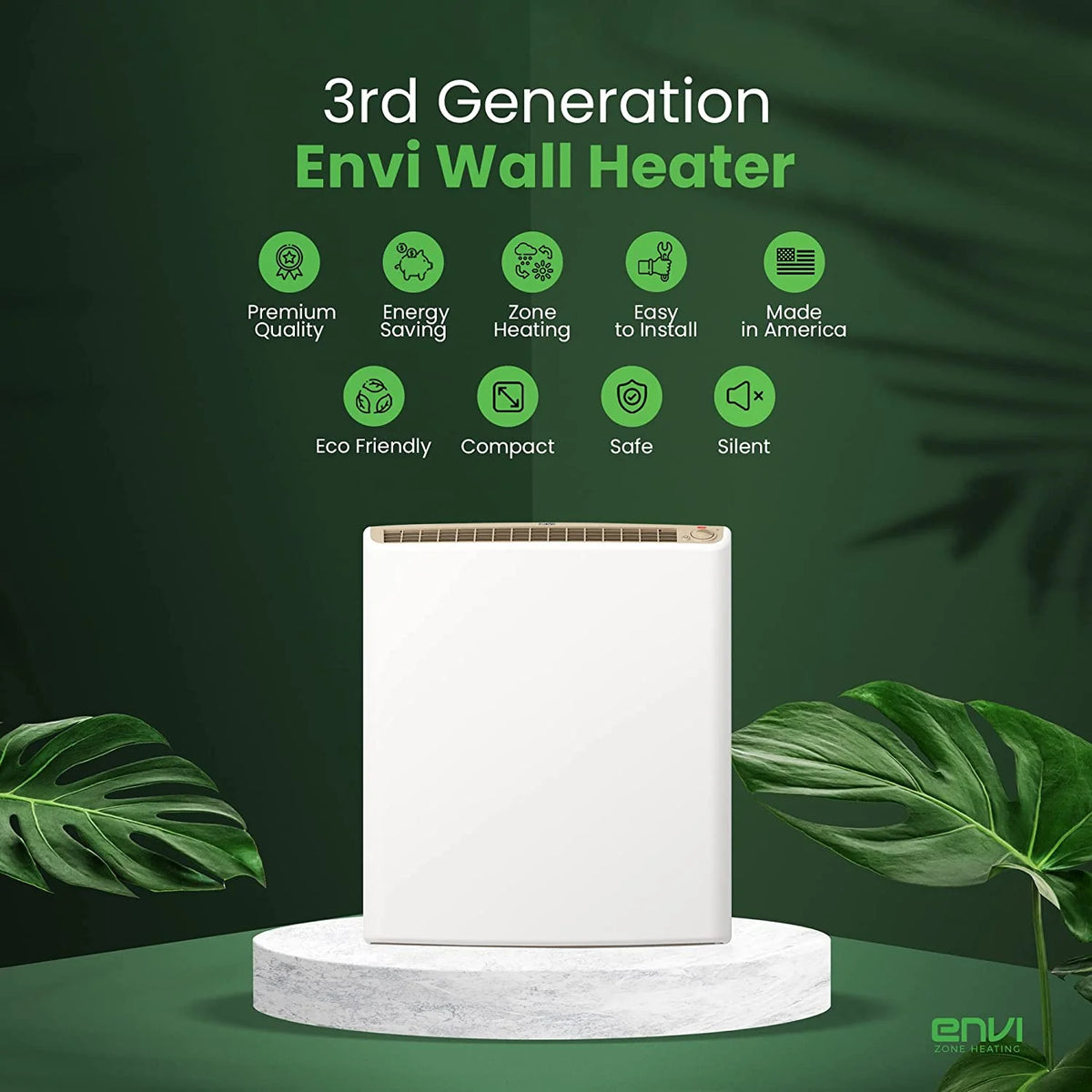 Electric Panel Wall Heater, Fan-less Space Heater, Made in USA Q748