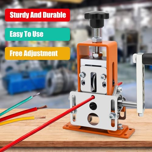 Manual Wire Stripping Machine, 0.06-1 inches, Hand Crank Wire Stripper Tool R19780