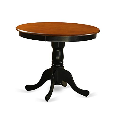 Black Hardwood Frame Dining Room Table and Dining Chairs Set of 2 W244