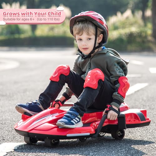 24V Electric Ride On Toy Drift Cart with Side Handlebars N8234