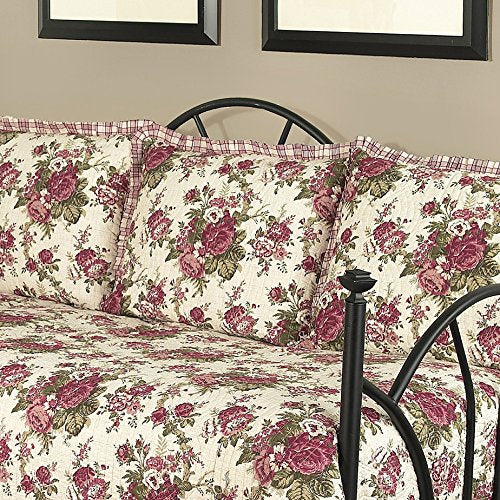 5-Piece Reversible Daybed Quilt Bedspread Set, 105" x 54", Tea Stain V815