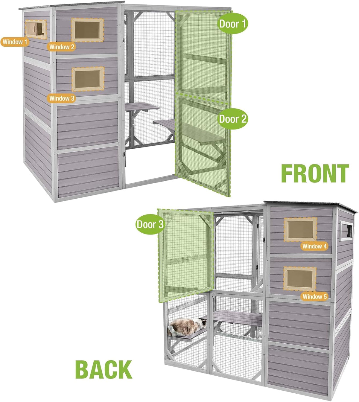 77 Inch 4 Tier Cat Enclosure S855355