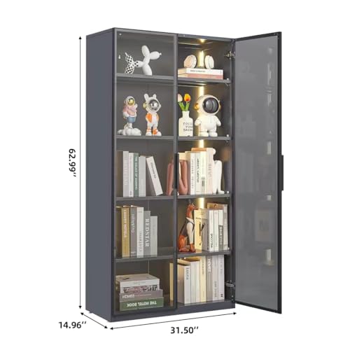 5 Shelves Metal Glass Display Cabinet C503997