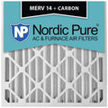 20x20x4 MERV 14 Pleated Carbon AC Furnace Air Filters 2 Pack Z846