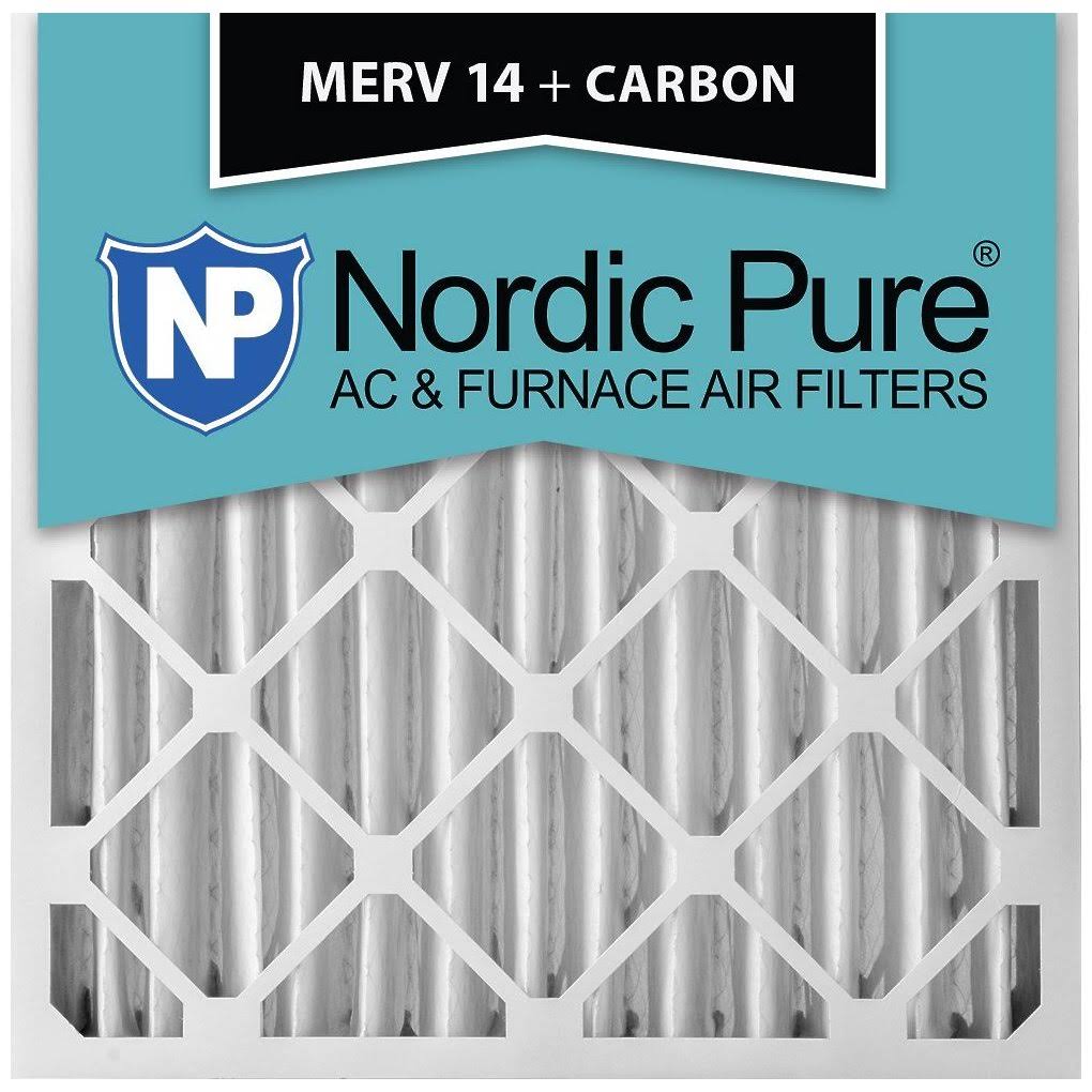 20x20x4 MERV 14 Pleated Carbon AC Furnace Air Filters 2 Pack Z846