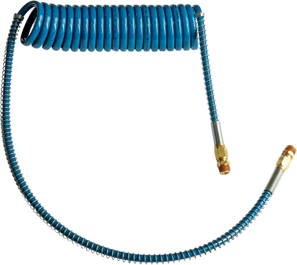 Red & Blue Coiled Air Brake Hoses with 12" & 40" Leads, Pack of 2 X4756