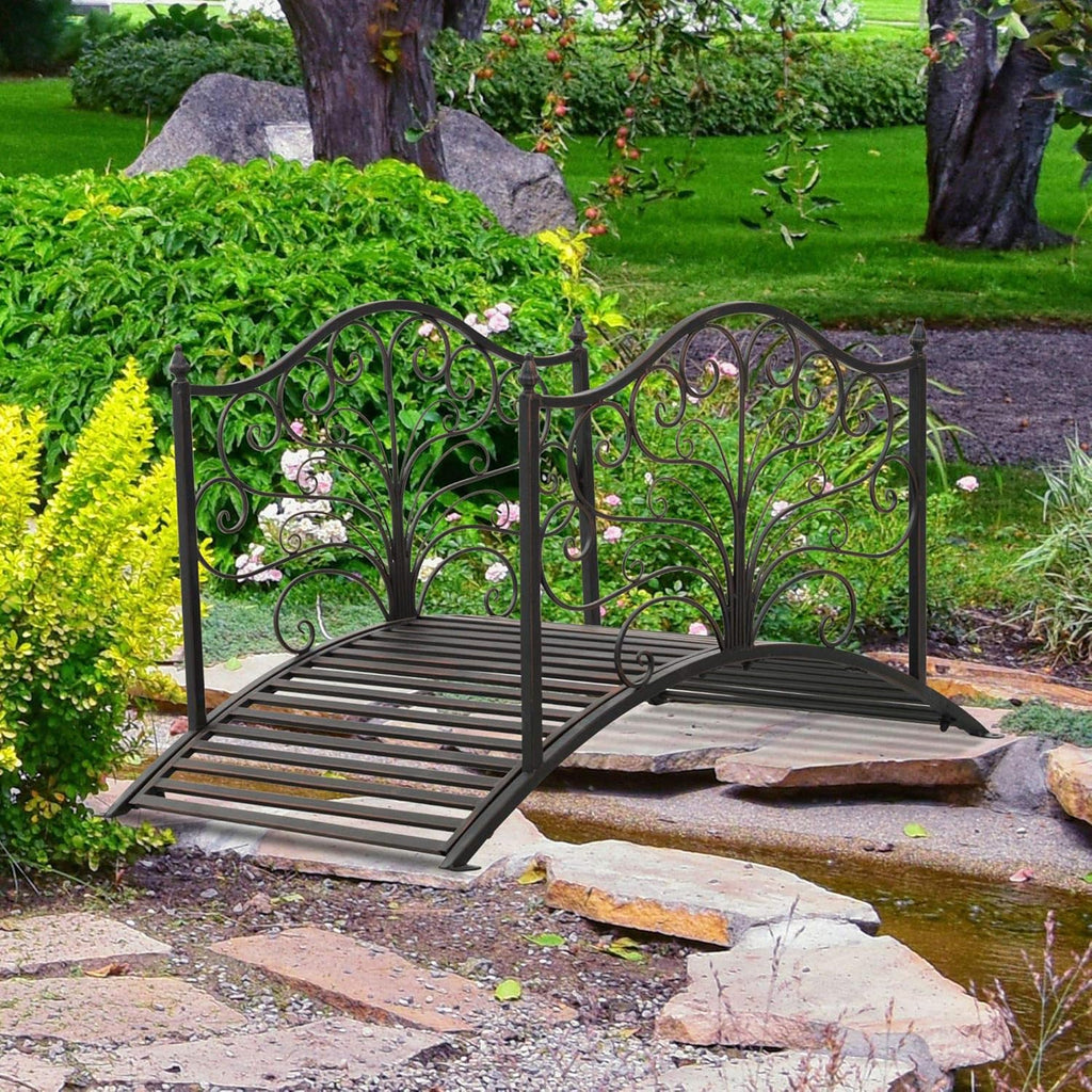 Black Bronze Metal Garden Bridge E62826