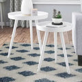 2 Piece Nesting Tables White W144233