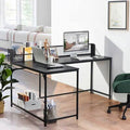 Black L-Shaped Desk E330