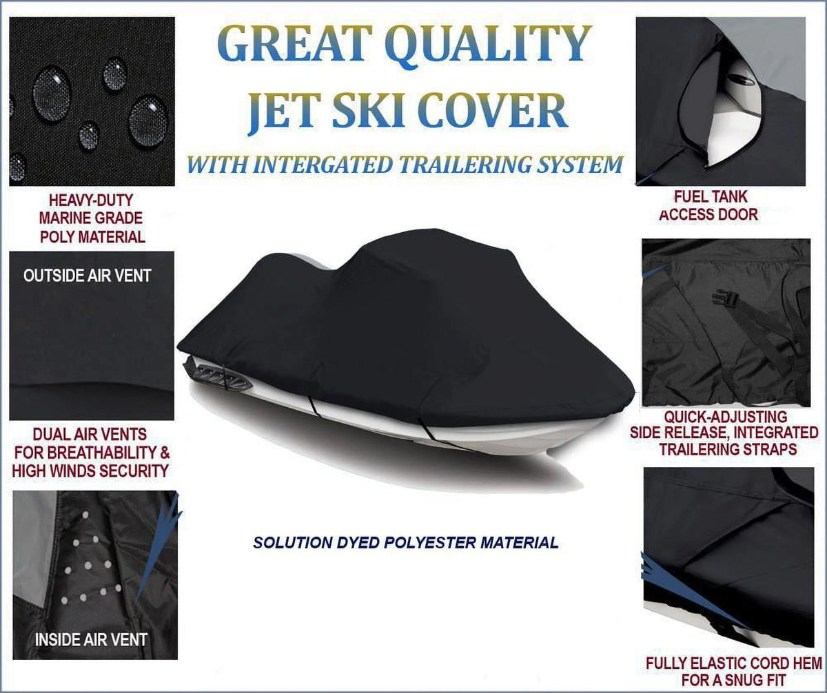 Black Jet Ski PWC Watercraft Cover C8210