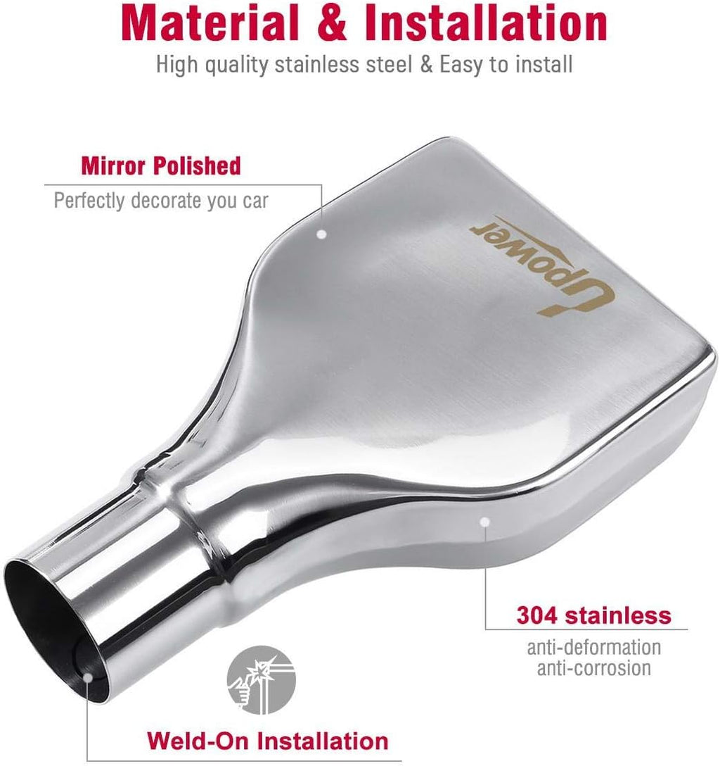 Pack of 2 Stainless Steel Exhaust Tailpipe Tips P27701