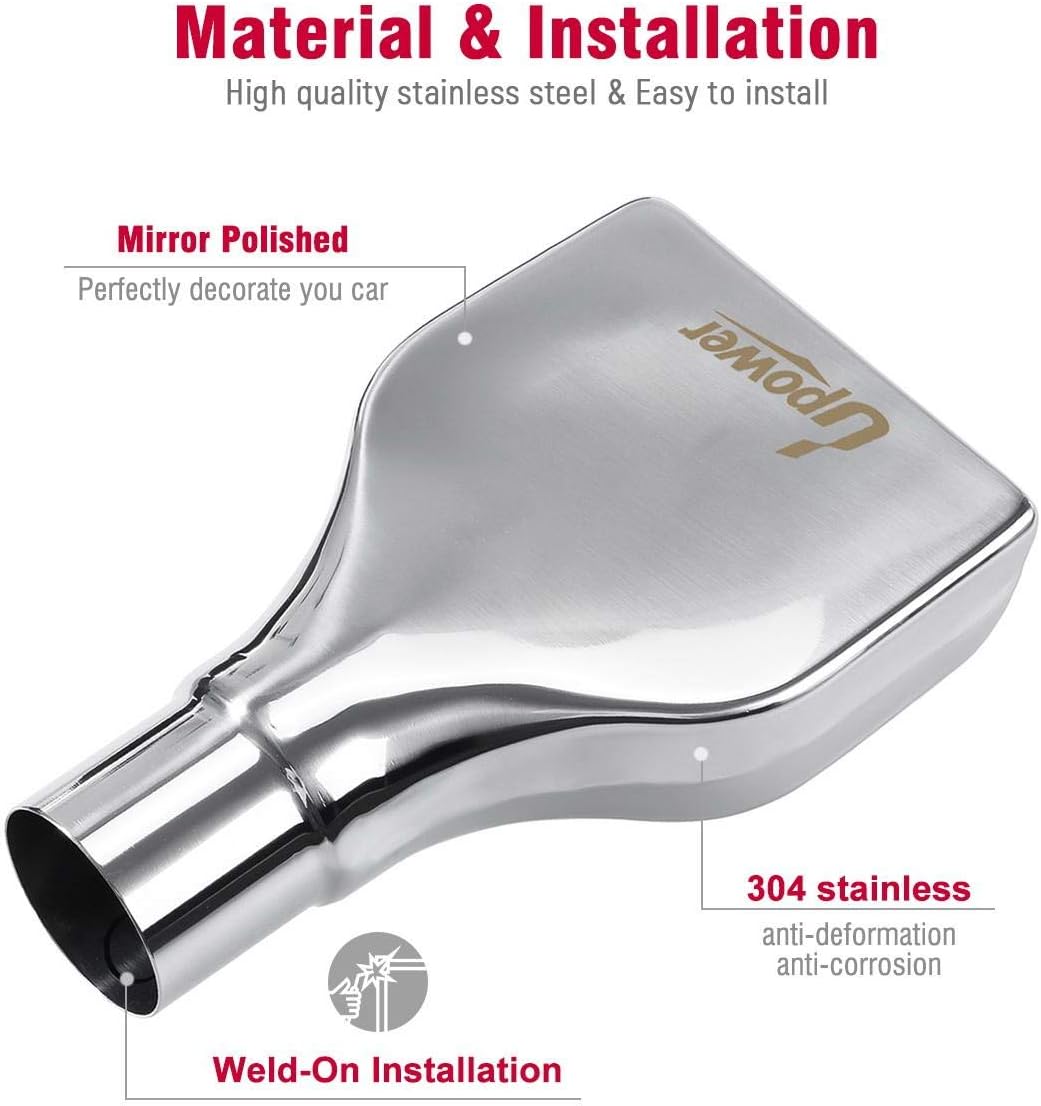 Pack of 2 Stainless Steel Exhaust Tailpipe Tips P27701