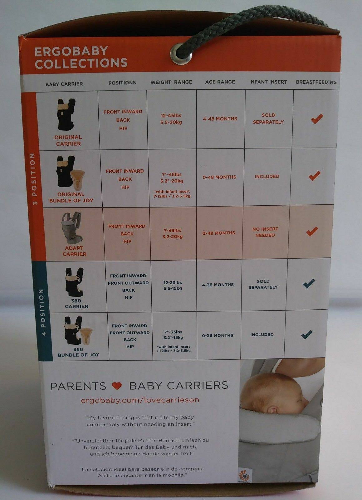 Pearl Grey Baby Carrier E114