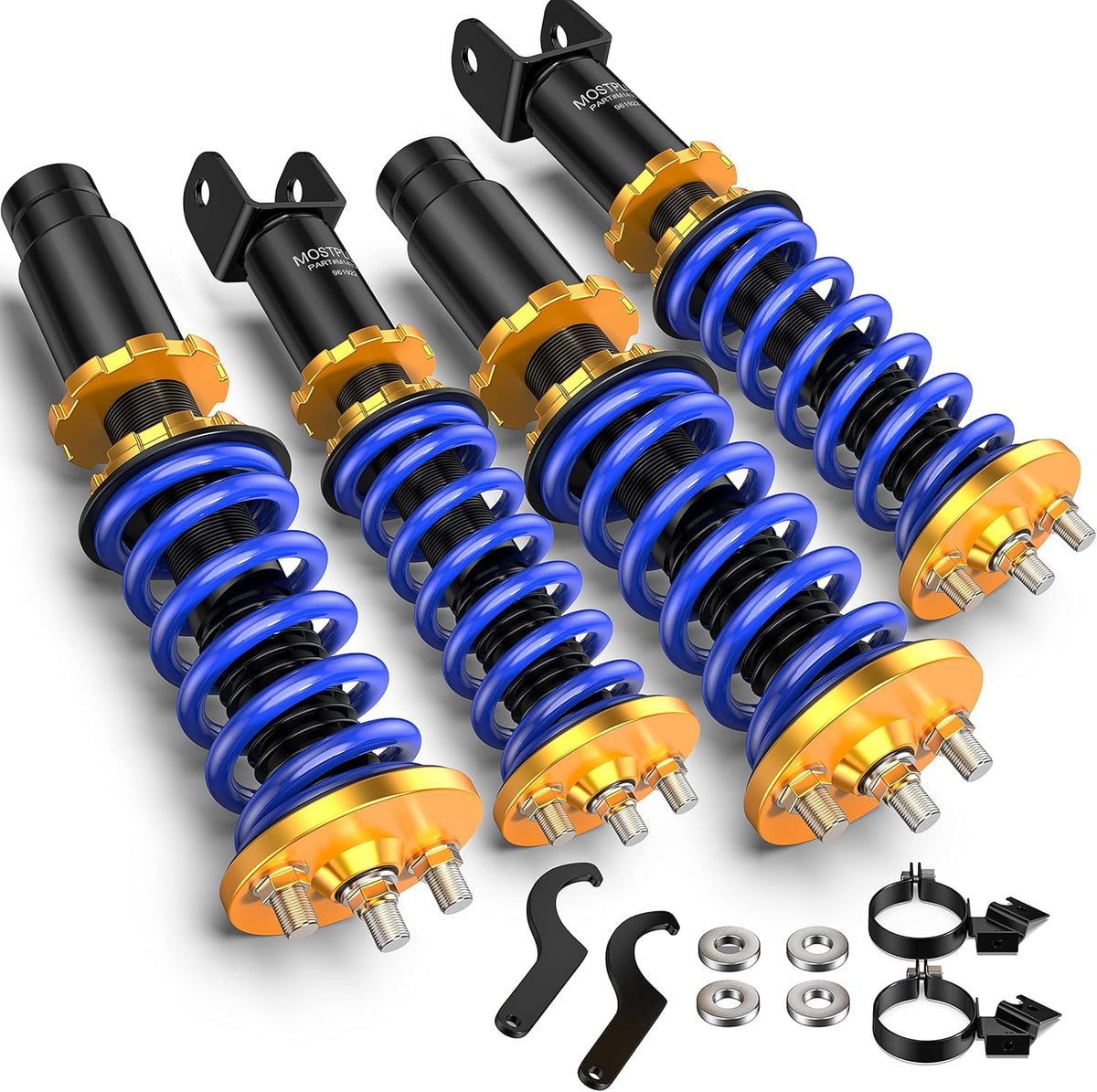 Set of 4 Adjustable Height Coilovers Struts Shock Absorber Assembly B34235