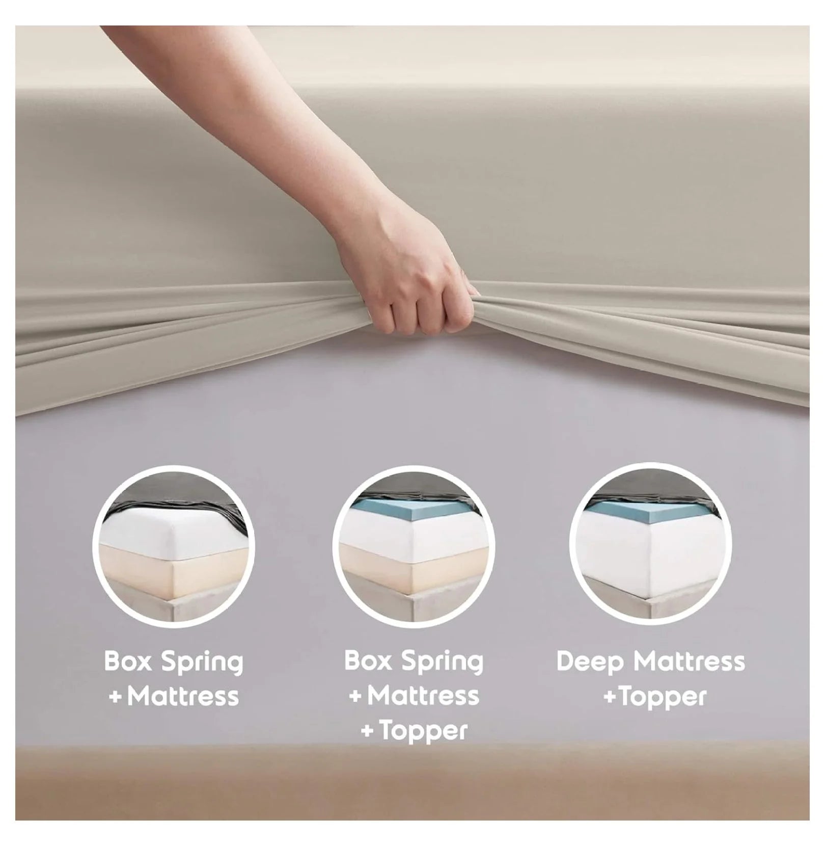 Short Queen 4 Piece Deep Pocket Sheet Set M97041