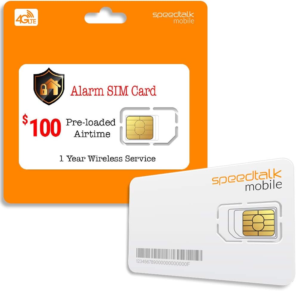 Prepaid Alarm SIM Card for GSM Security Alarm System - 1 Year Wireless Service W978196