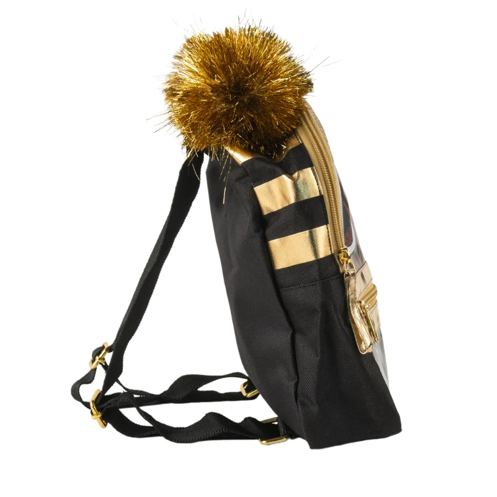 Gold Mini Backpack Purse 10 inch Q427586