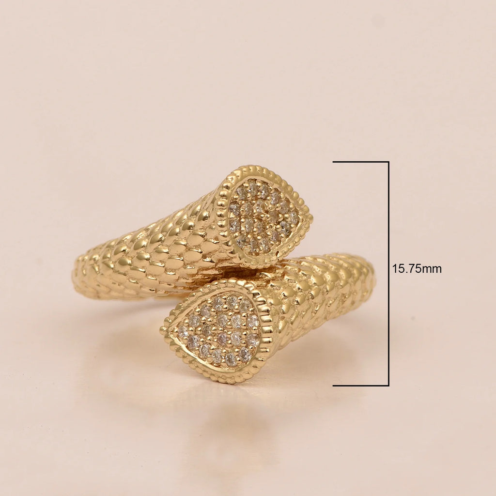 14K Yellow Gold Diamond Vintage Cocktail Ring Z795649