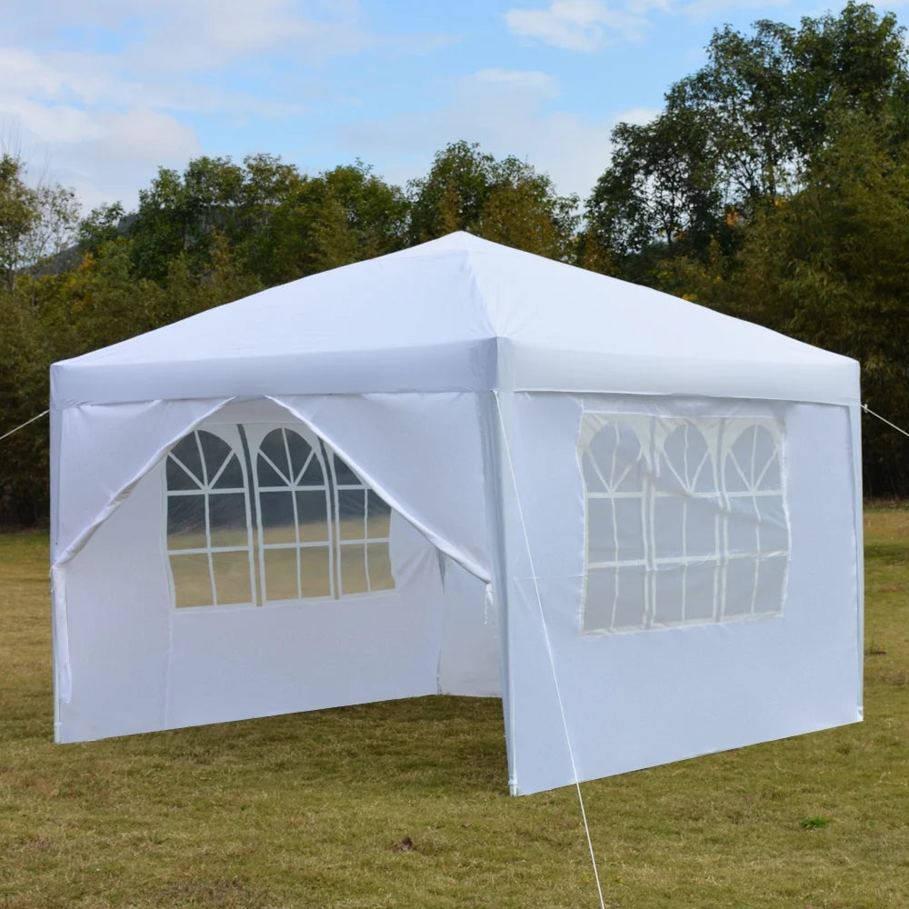 White Pop up Canopy Tent with Carry Bag P424