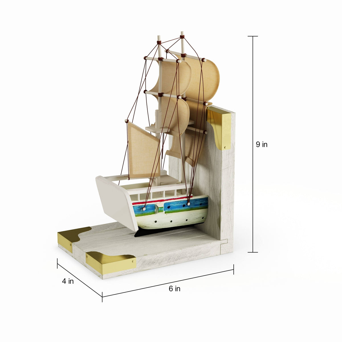 Nautical Trade Ship Book Ends K16139