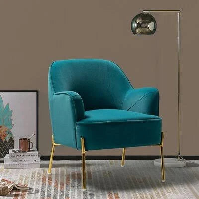 Blue Velvet Armchair H690