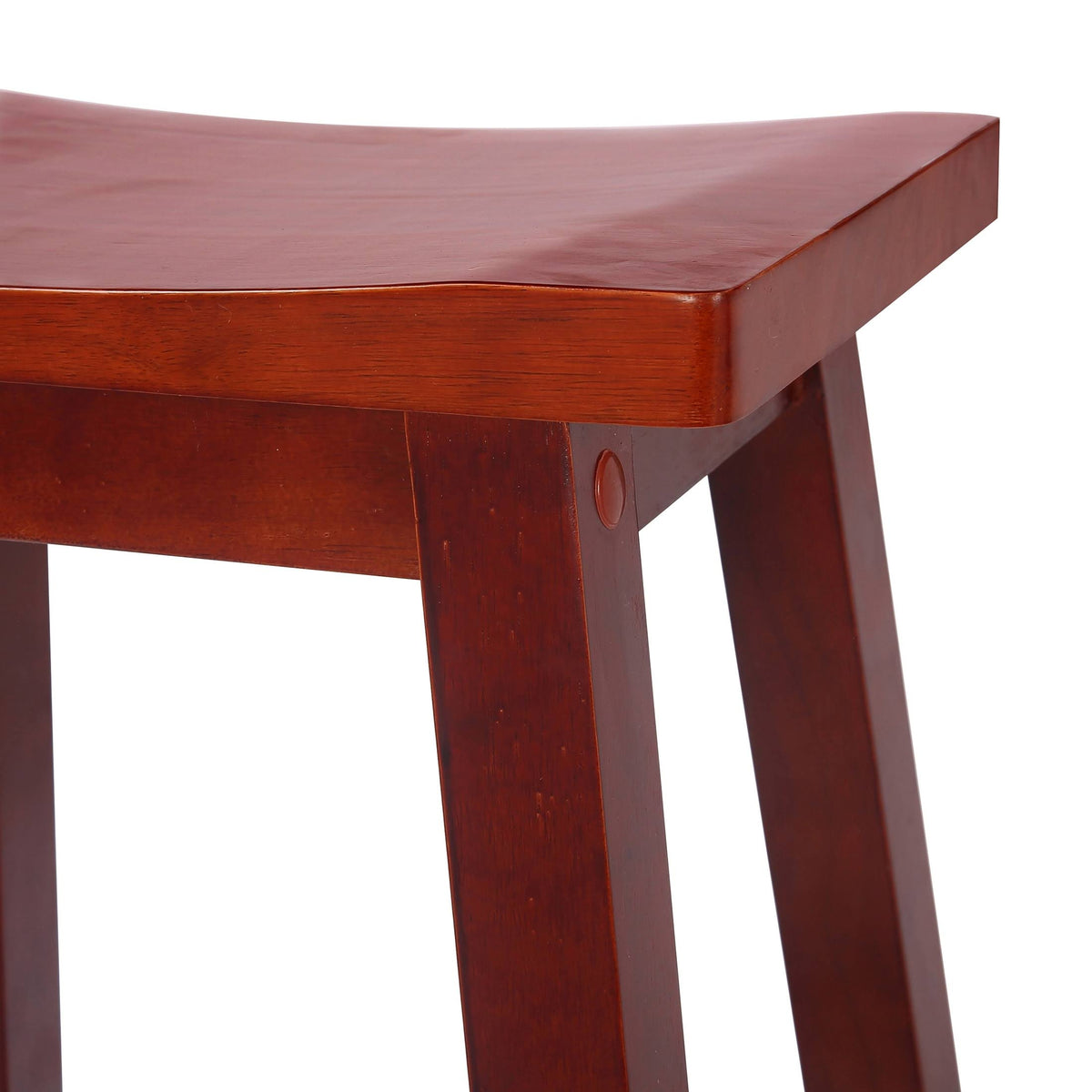 Solid Wood Saddle Counter Stool Open Gray Z502