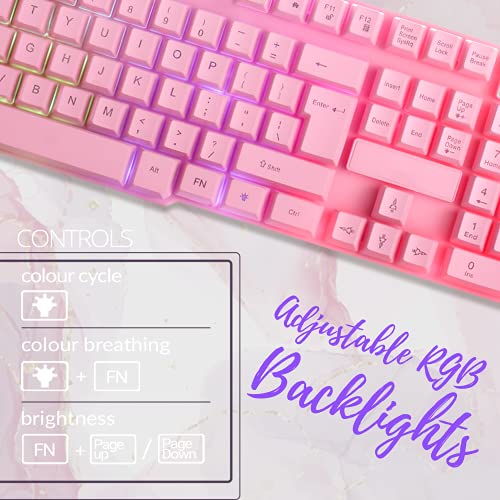 Wired LED RGB Backlight Gaming Keyboard Mouse Mouse pad Headset Bundle X935198
