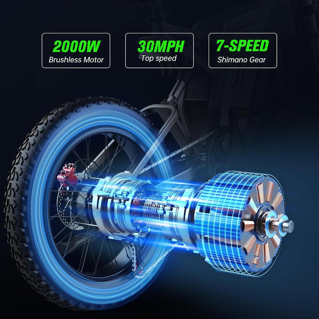 2000W 35AH Removable Battery 20" Mountain Electric Bike I547040