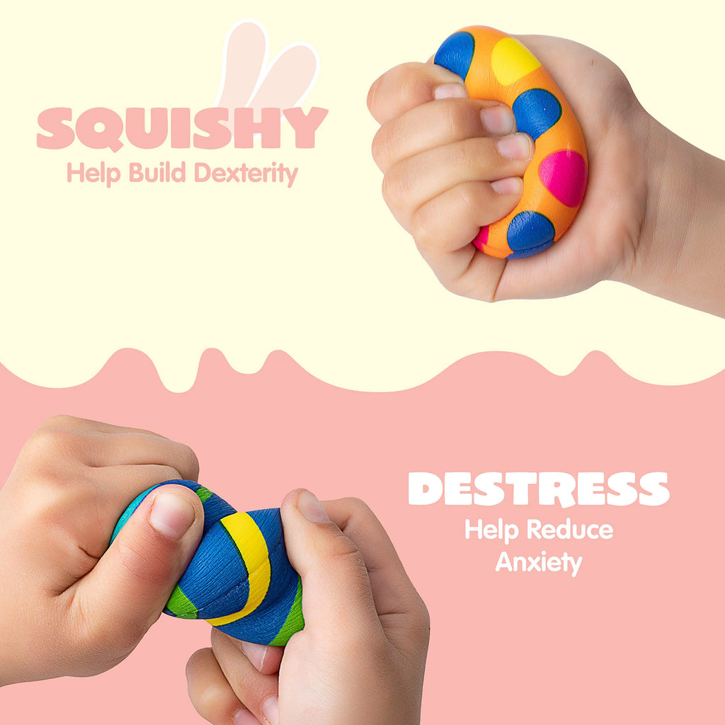 24 PCS Colorful Squishy Eggs M80827