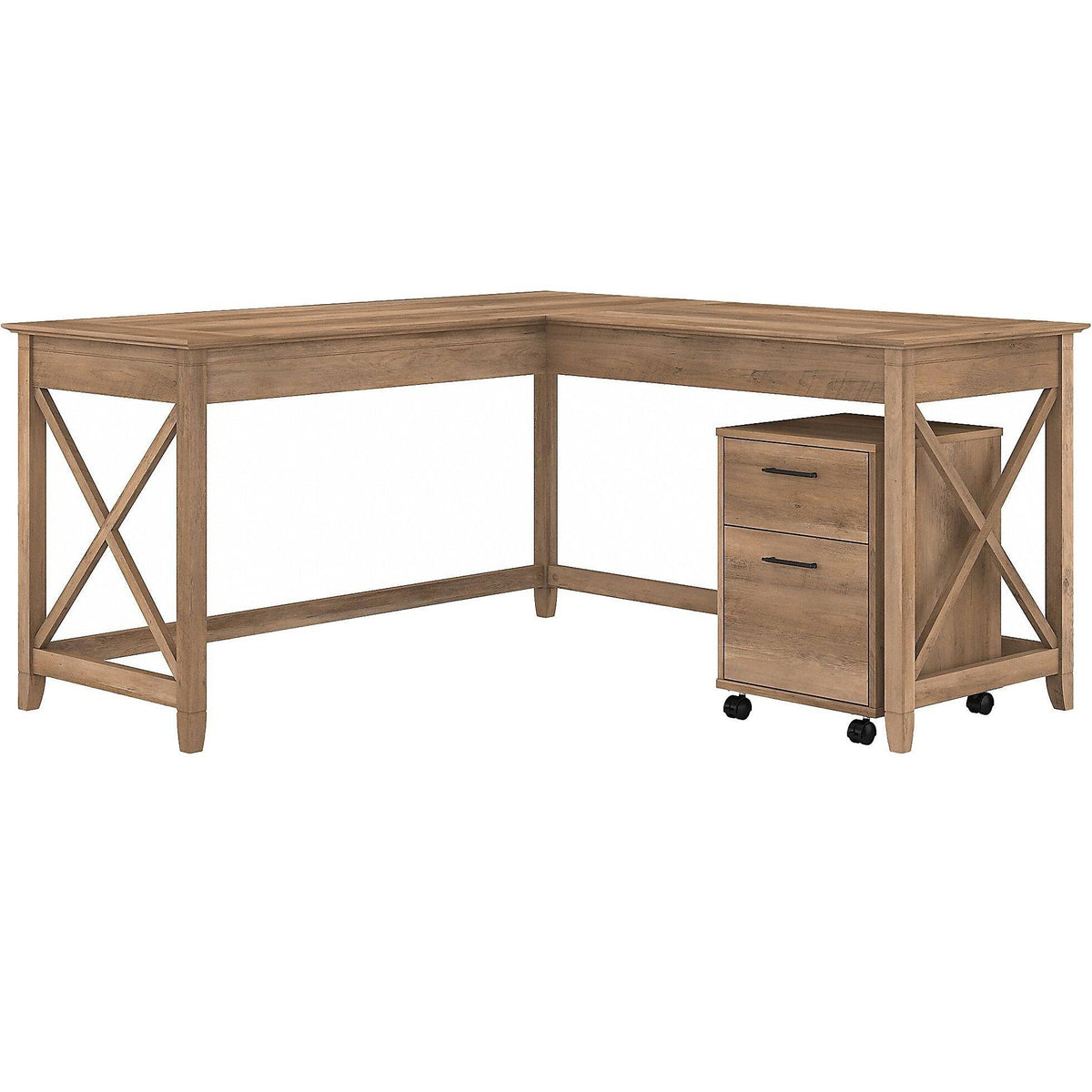 L-shaped Desk with 2-Drawer Mobile File Cabinet O12345
