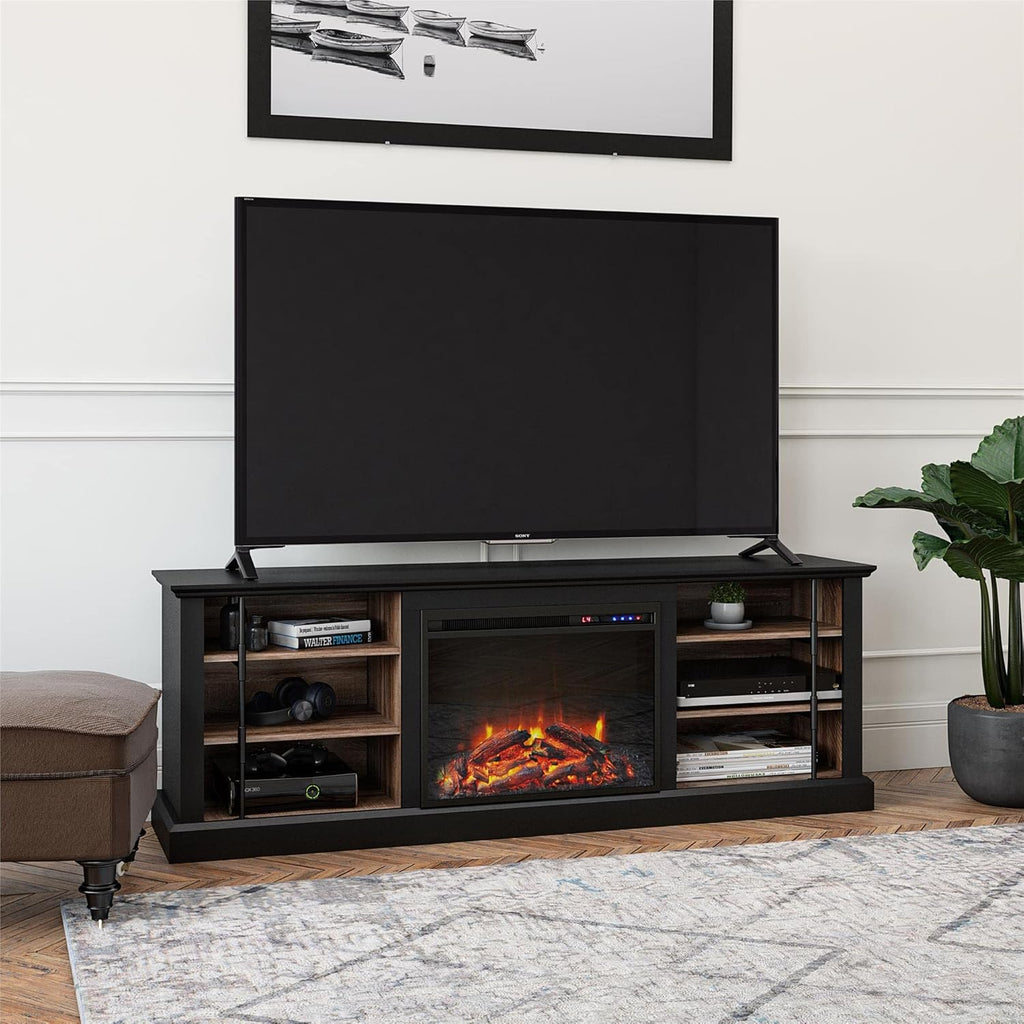 Black Fireplace Stand for TVs up to 70" G8858