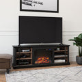 Black Fireplace Stand for TVs up to 70" G8858