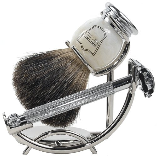 29L Safety Razor Shave Set with Black Badger Brush & Stand D492571