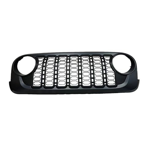 Front Grille Grid Grill Guard With Camera Hole for Jeep Wrangler JL Gladiator ABS Blackout V355