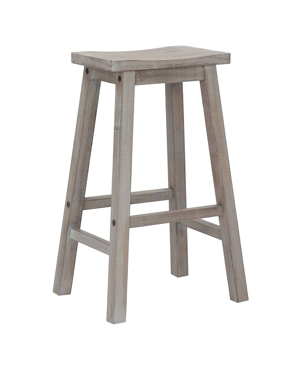 Solid Wood Saddle Counter Stool Open Gray Z502
