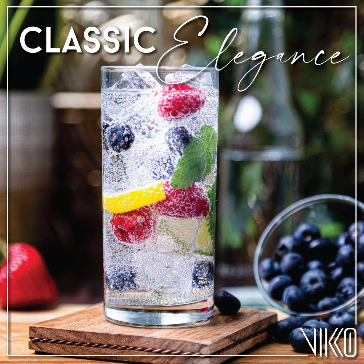 Set of 12 Tall Drinking Glasses, 12.25 oz Z4904