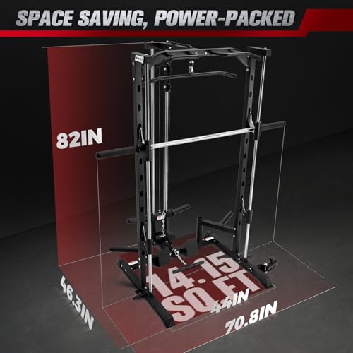 Smith Machine Power Rack with LAT-Pull Down System L63366