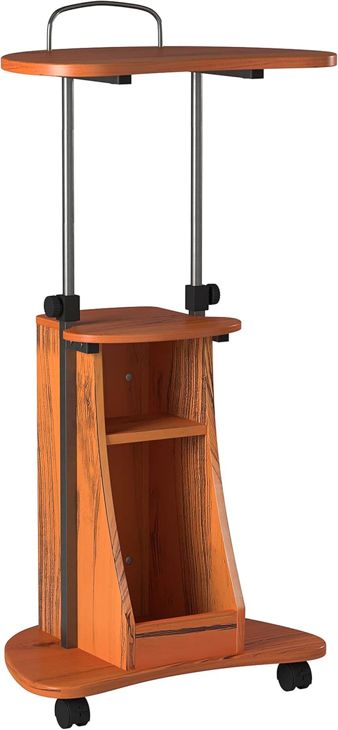 Adjustable Height Laptop Cart With Storage R837