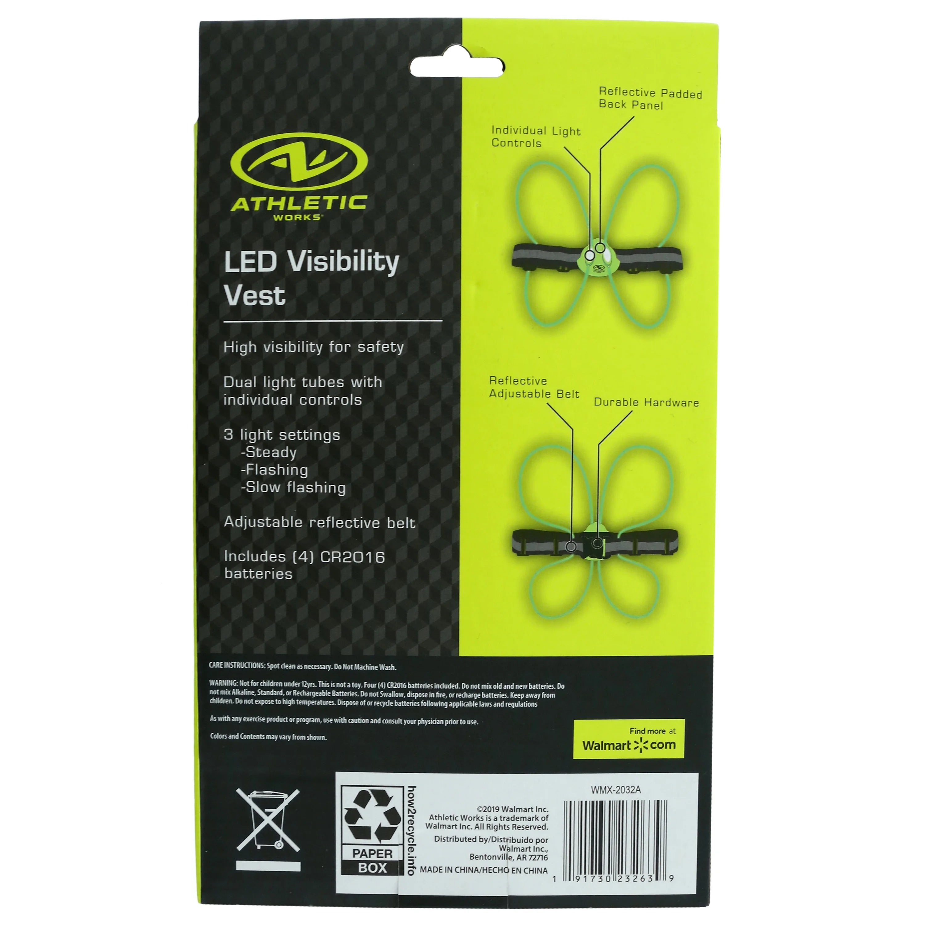 Neon Green LED Adjustable Safety Vest C148127