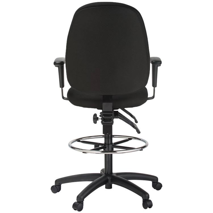 Gray Fabric Drafting Chair W4189